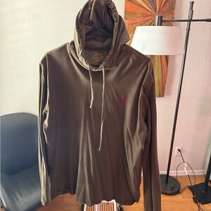 Polo by Ralph Lauren Men's Brown Hoodie Shirt